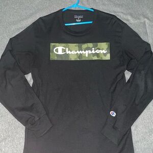 Champion Men's Black Long Sleeve Shirt